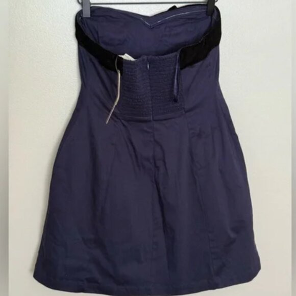 Brand New Maeve Strapless Bow Velvet Mini Dress - Picture 8 of 8